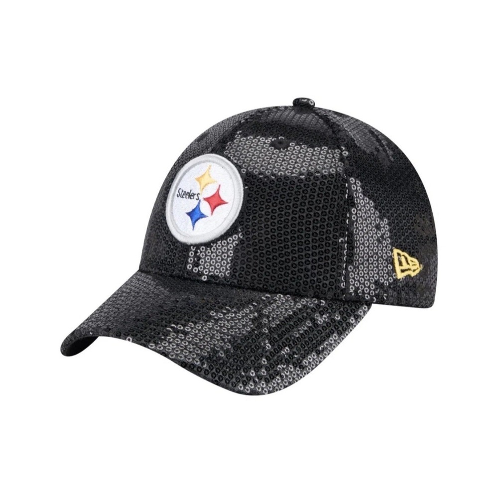 New Era 9FORTY Pittsburgh Steelers NFL Sequin Women's Adjustable Hat Cap NWT